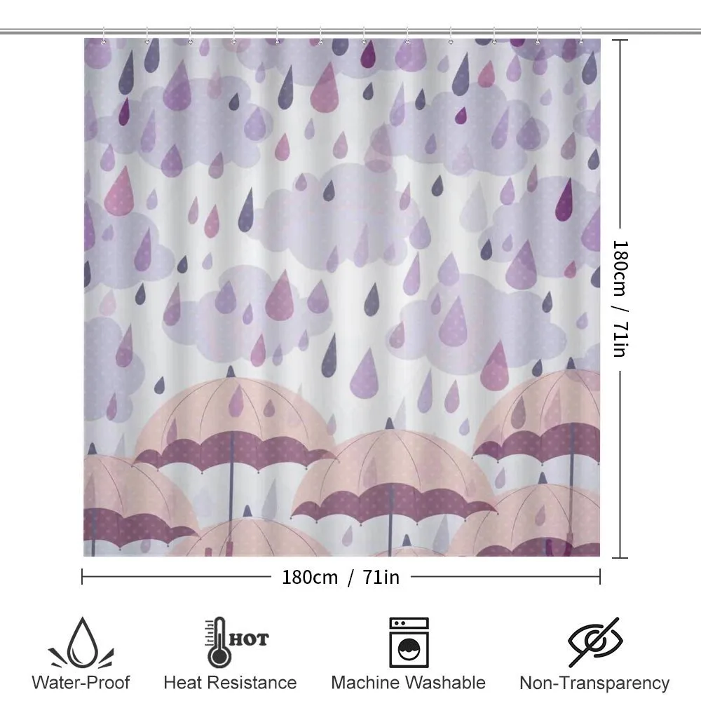 Pink Umbrellas Rain — Detail 2
