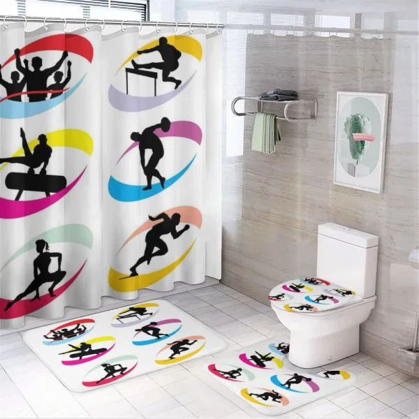 Sport Games Jogging on a shower curtain