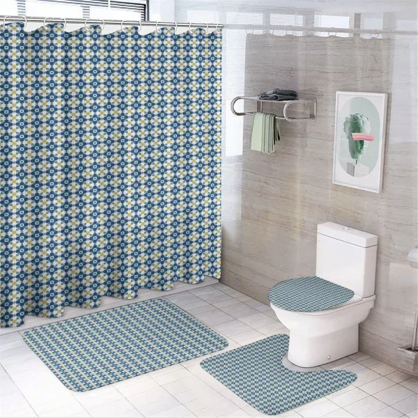 Traditional Azulejo Tile on a shower curtain