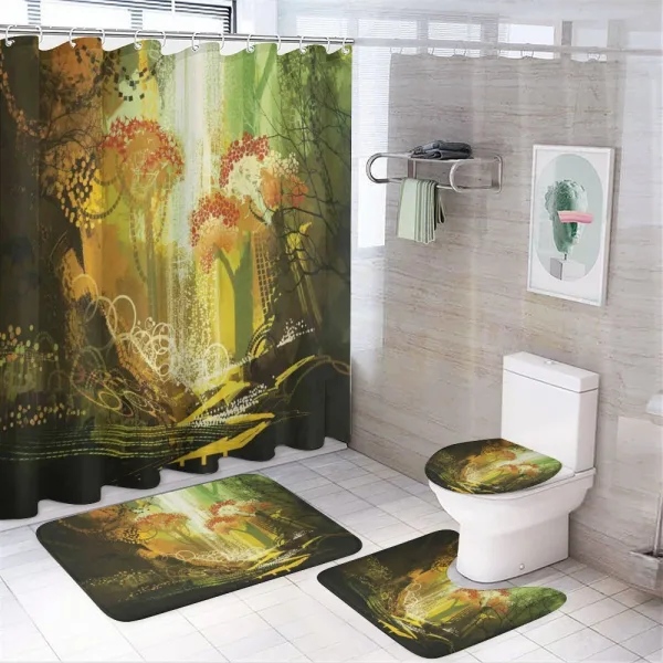 Vivid Autumn Season on a shower curtain