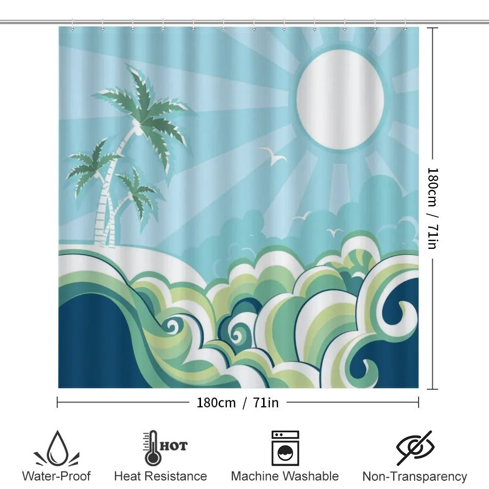 Wavy Sea Palm Trees — Detail 2