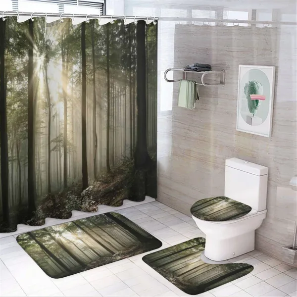 Wild Forest Woodland on a shower curtain