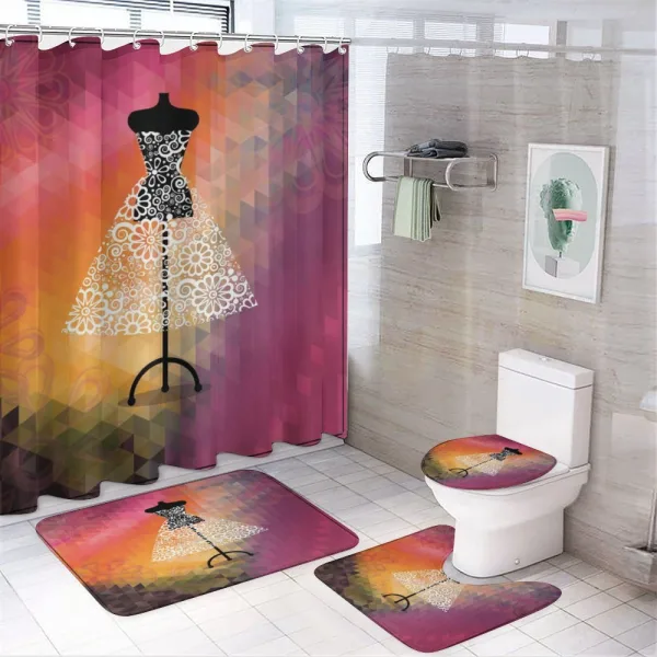 Abstract Blur on a shower curtain