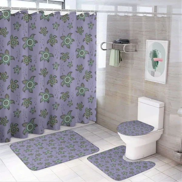 Abstract Marine Animals on a shower curtain