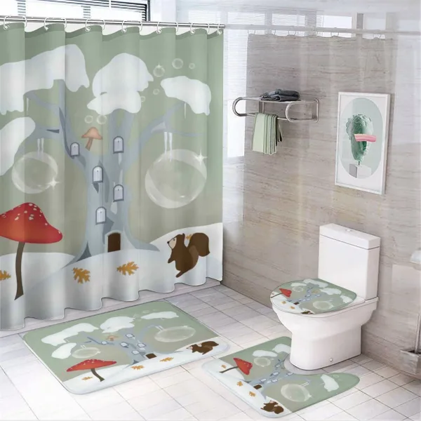 Amanita Muscaria Mushroom on a shower curtain