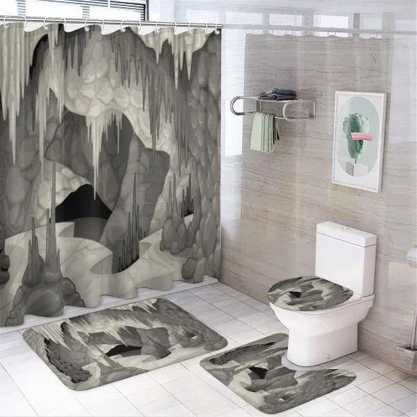 Cavern with Stalagmites on a shower curtain