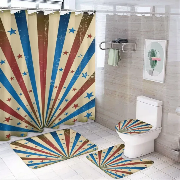 Flag Color Background on a shower curtain