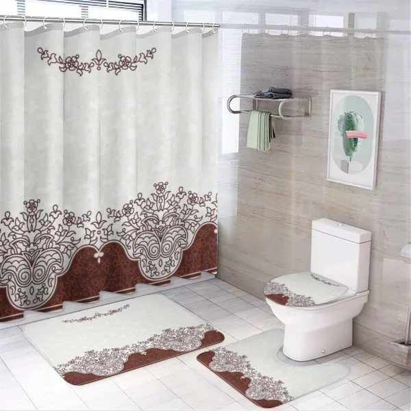 Floral Persian Design on a shower curtain
