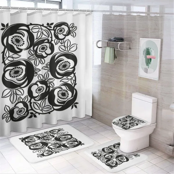 Flourish Motif on a shower curtain