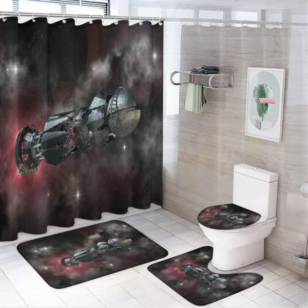 Galactic Time Travel on a shower curtain