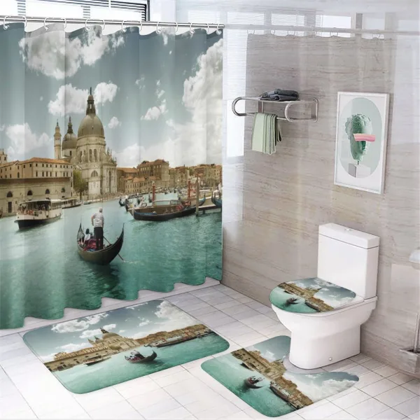 Grand Canal in Aerial View on a shower curtain