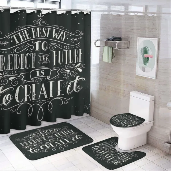 Grunge Hand Lettering on a shower curtain