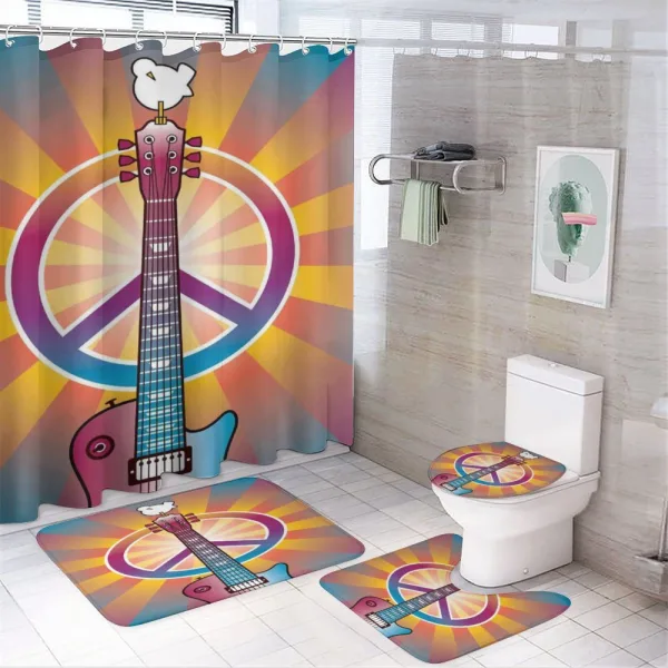 Guitar Peace on a shower curtain