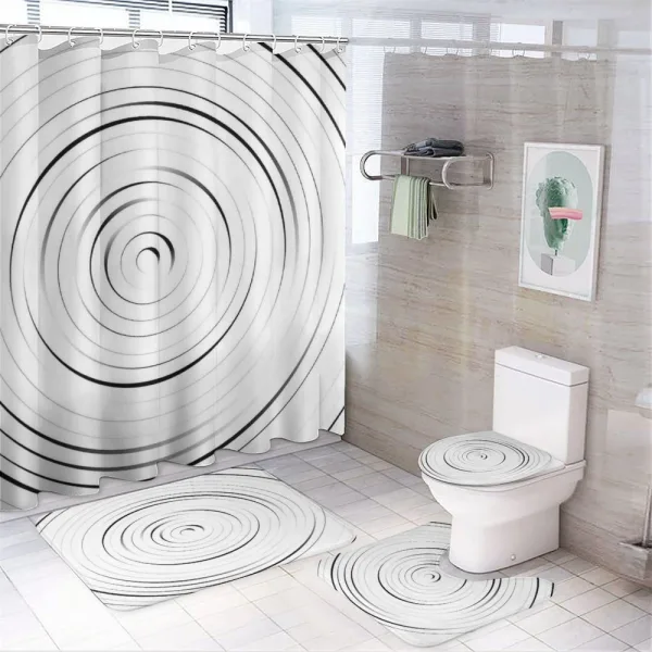 Modern Sesign Pattern on a shower curtain