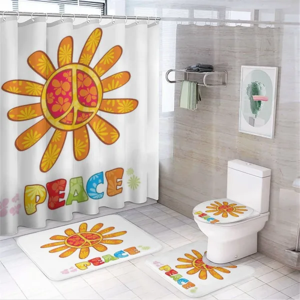 Nature Flower Design on a shower curtain