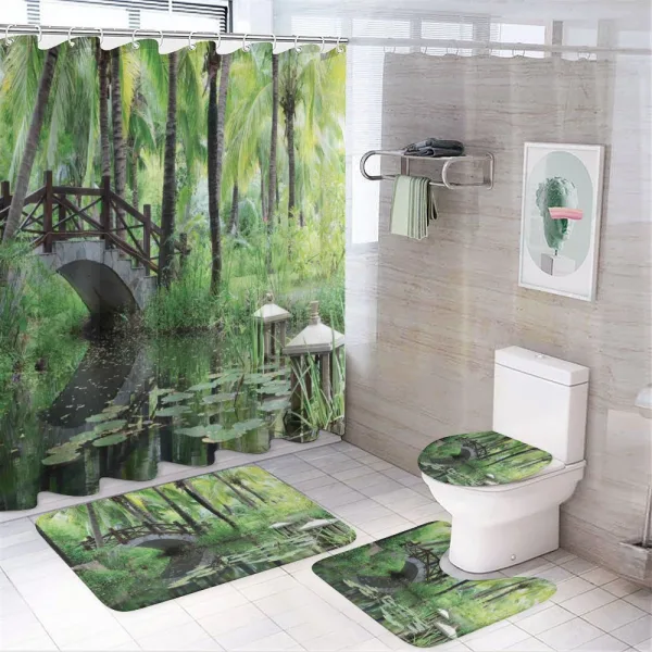 Park in South China on a shower curtain