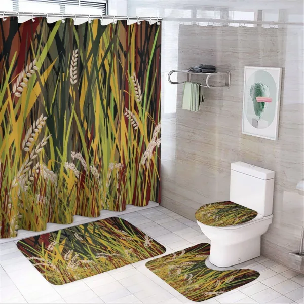 Plant Forest Farm Leaves on a shower curtain
