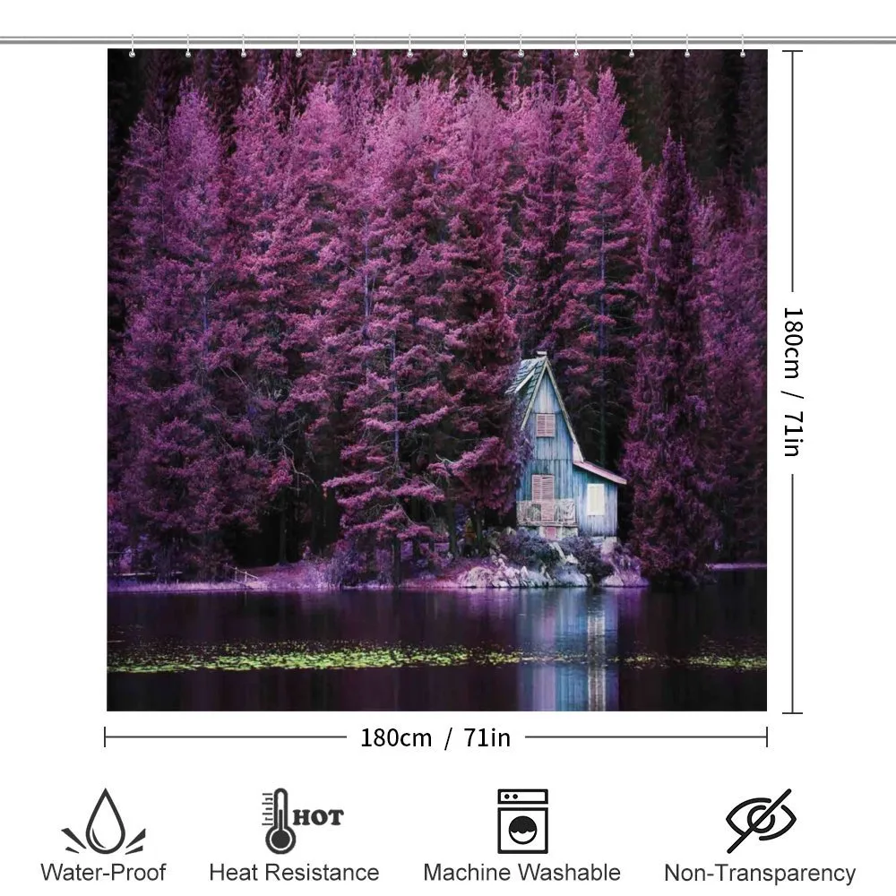 Purple Trees by Lake — Detail 2