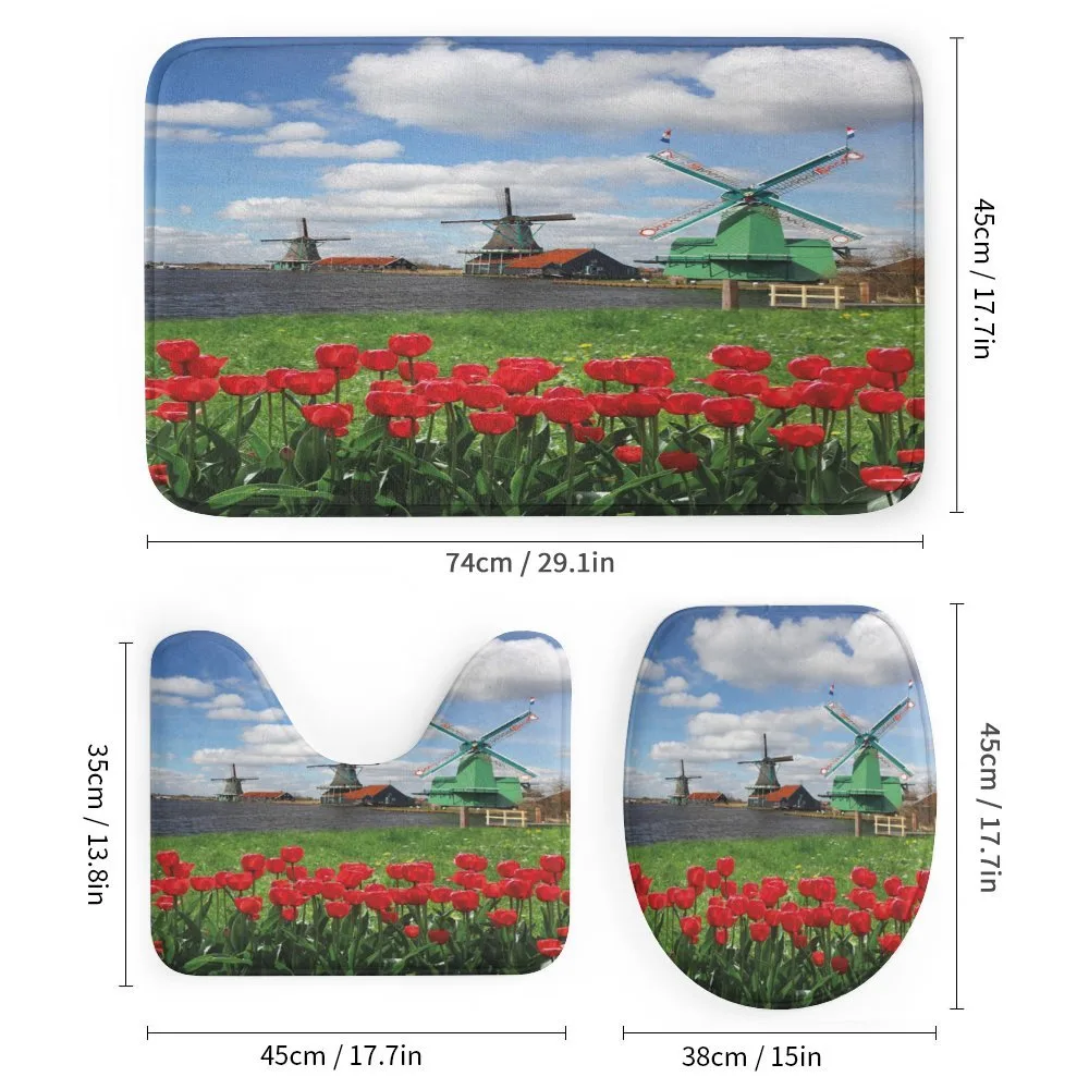 Red Color Tulips Field — Detail 1
