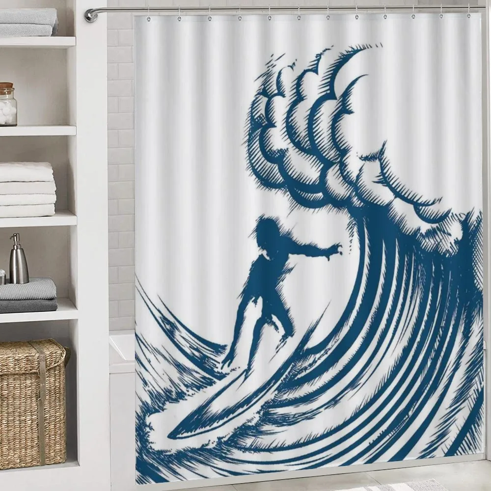 Riding a Big Wave Art — Detail 4