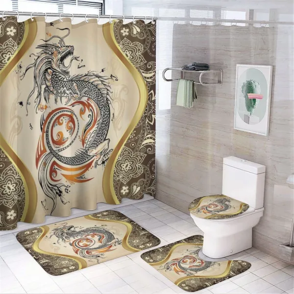 Serpent Mythological on a shower curtain