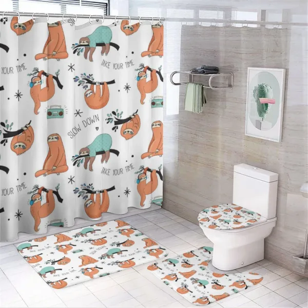 Sloths on Branches on a shower curtain