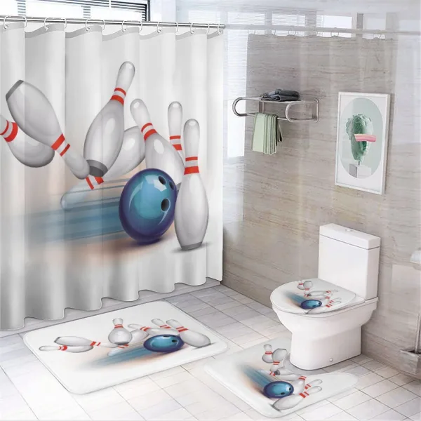Thrown Ball Hit on a shower curtain