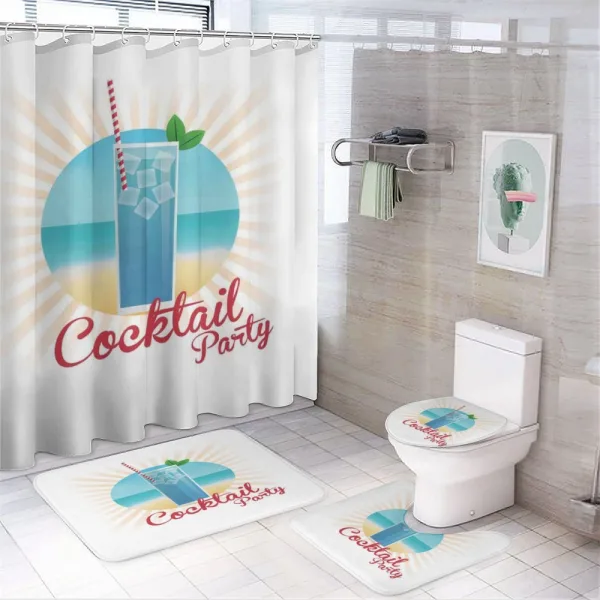 Beach Cocktail Party on a shower curtain