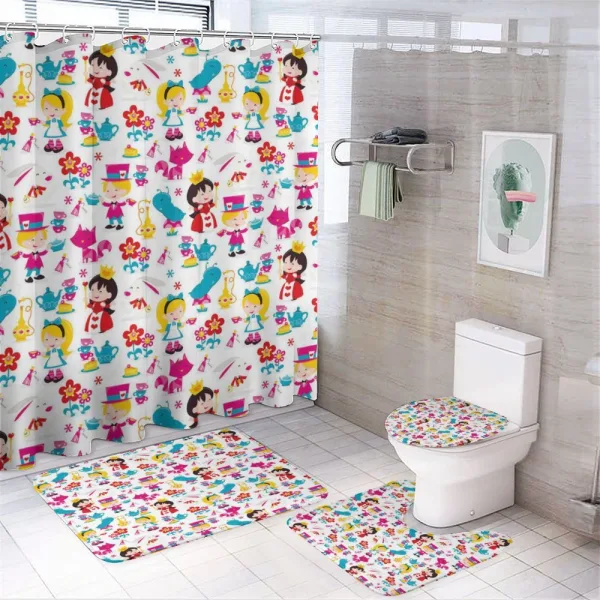 Cartoon Queen Rabbit on a shower curtain