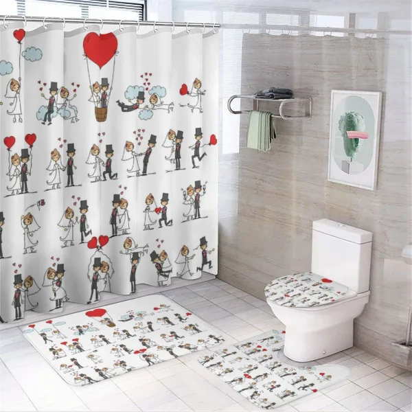 Couple on Clouds on a shower curtain