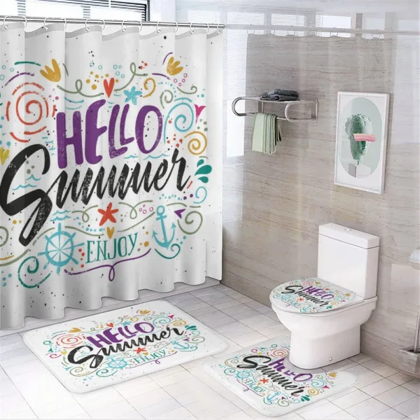 Enjoy Words with Hearts on a shower curtain