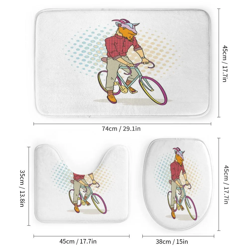 Hipster Goat on Bicycle — Detail 1