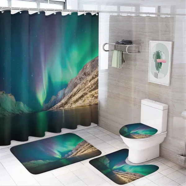 Mystical Aurora Borealis on a shower curtain