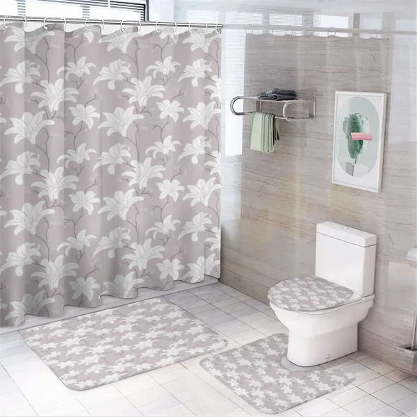 Ornate Floral Romantic on a shower curtain