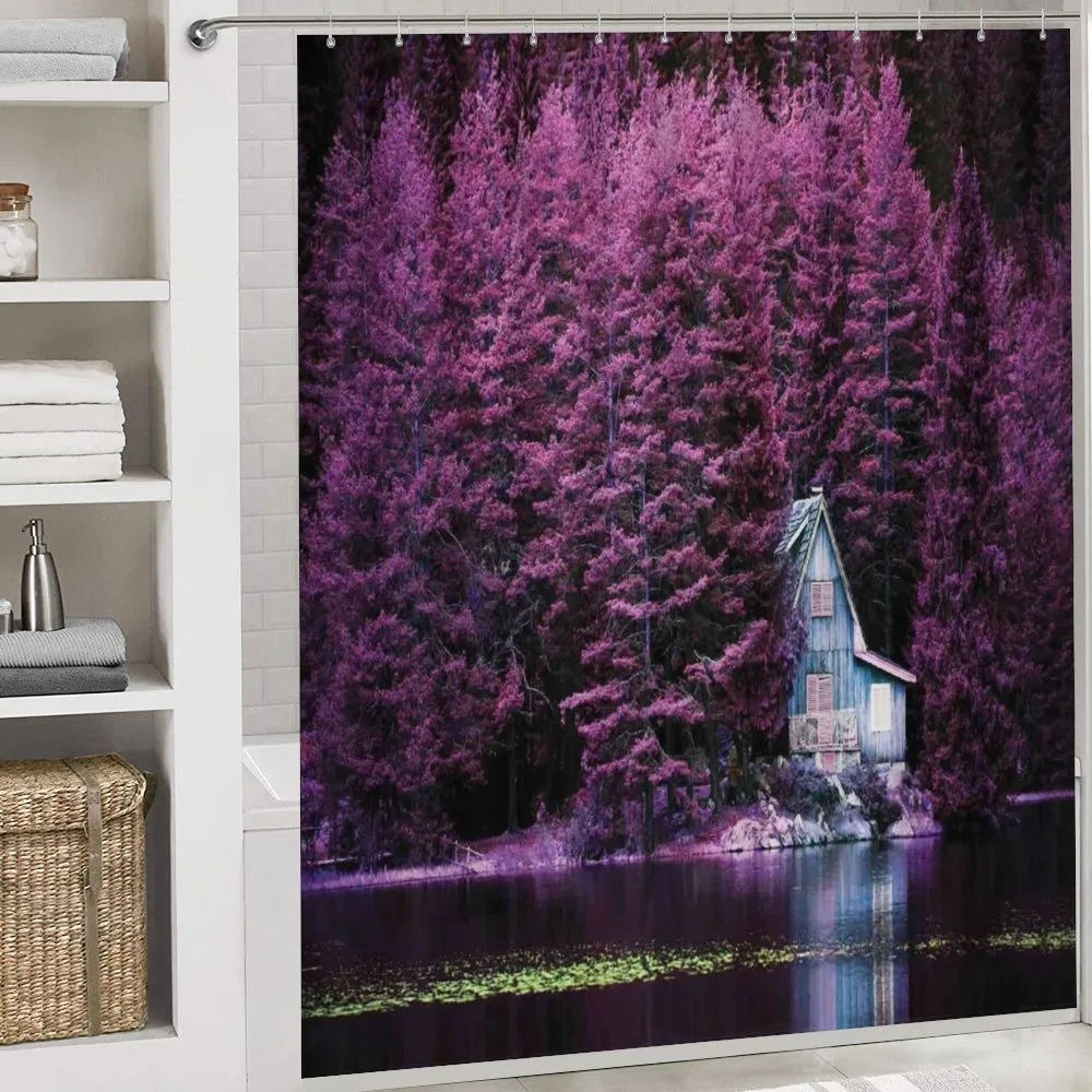 Purple Trees by Lake — Detail 4