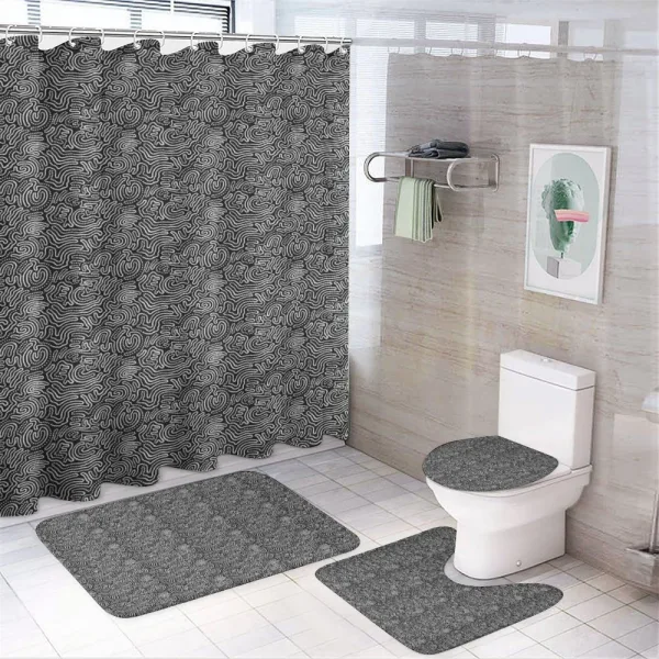 Random Dotted Lines on a shower curtain