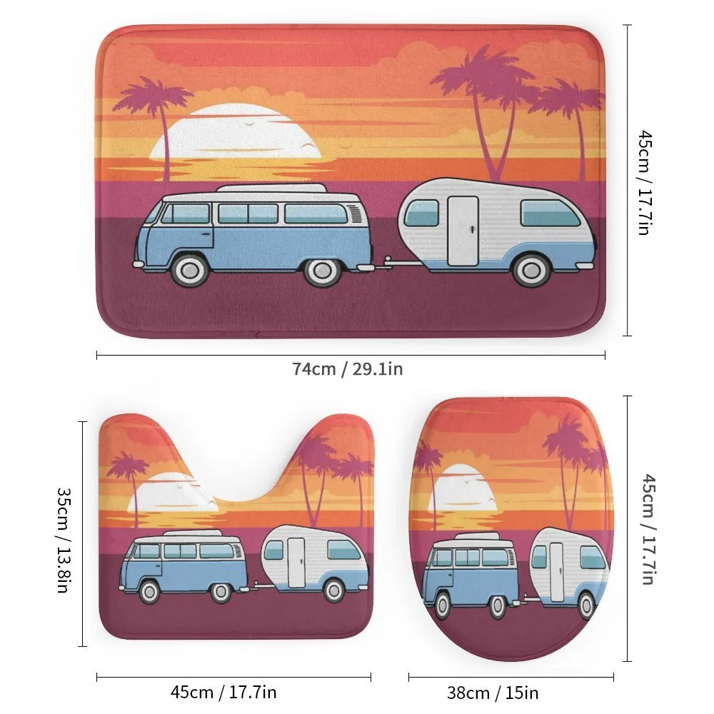 Retro Van Tropical Sunset Beach — Detail 1