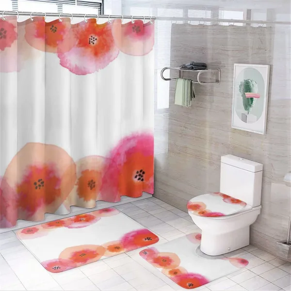 Romantic Flora on a shower curtain