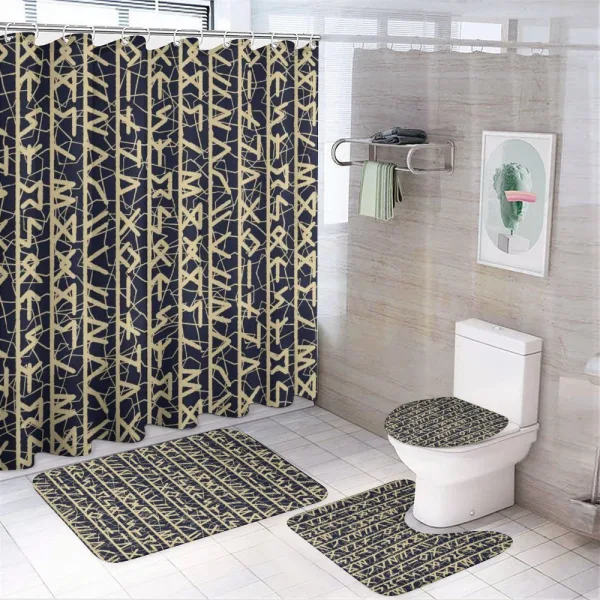 the Occult Symbols on a shower curtain