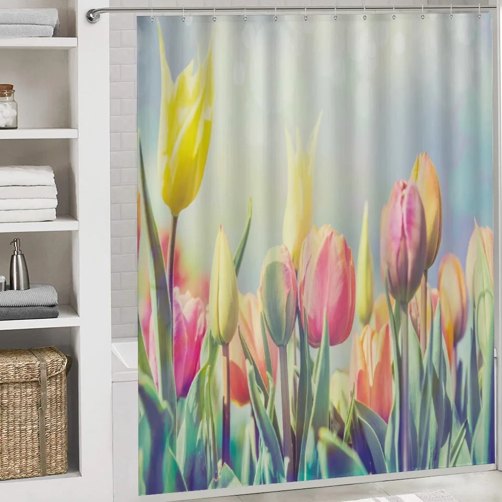 Tulips Flower Bed Park — Detail 4