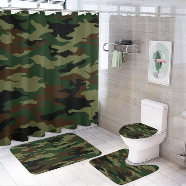 Uniform Inspired Fashion on a shower curtain
