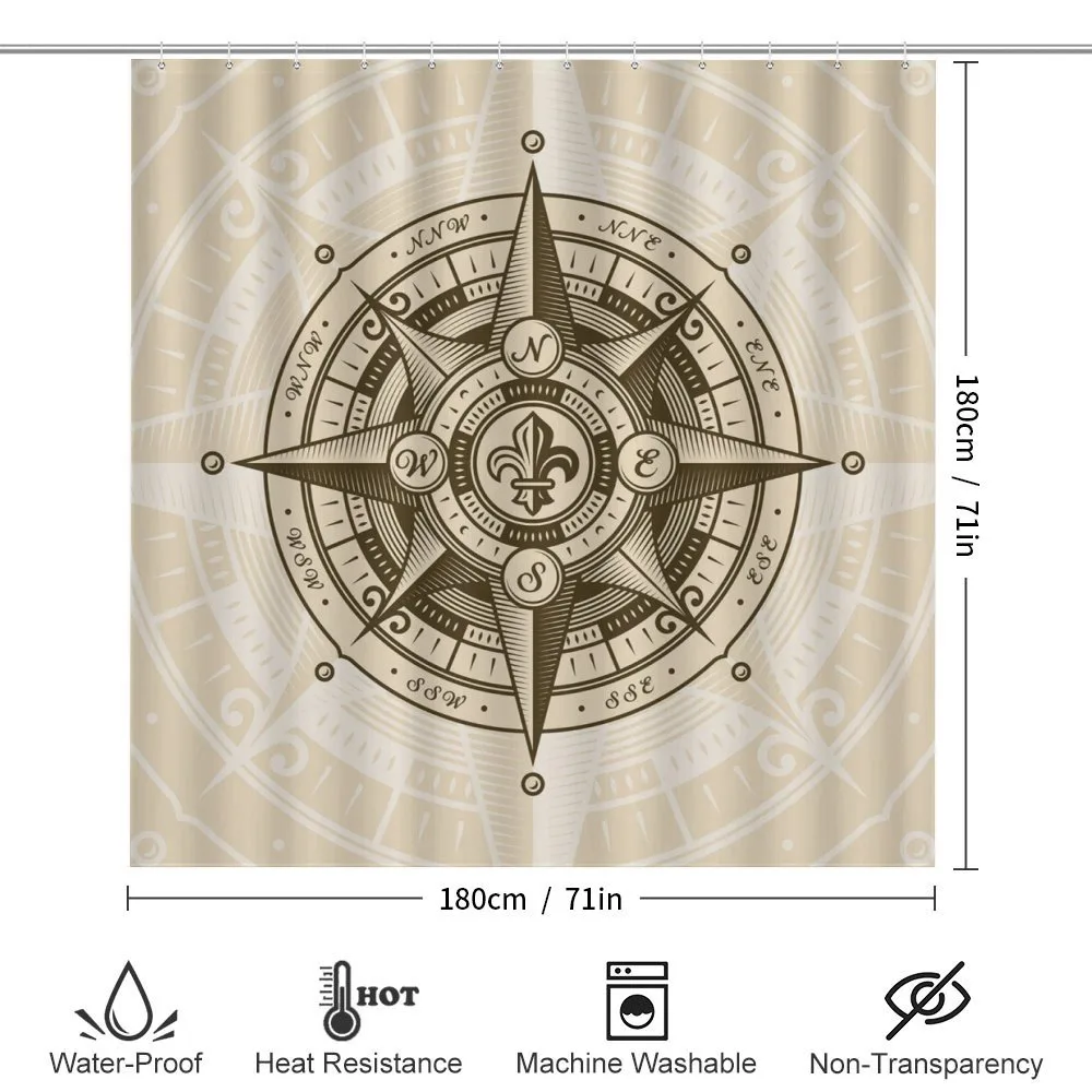 Vintage Nautical Windrose — Detail 2