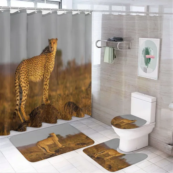 Wild Cheetah on a shower curtain