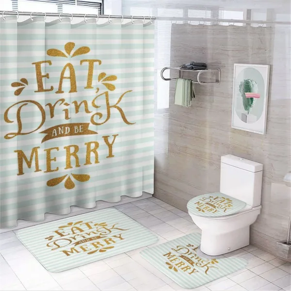 Xmas Greeting on a shower curtain