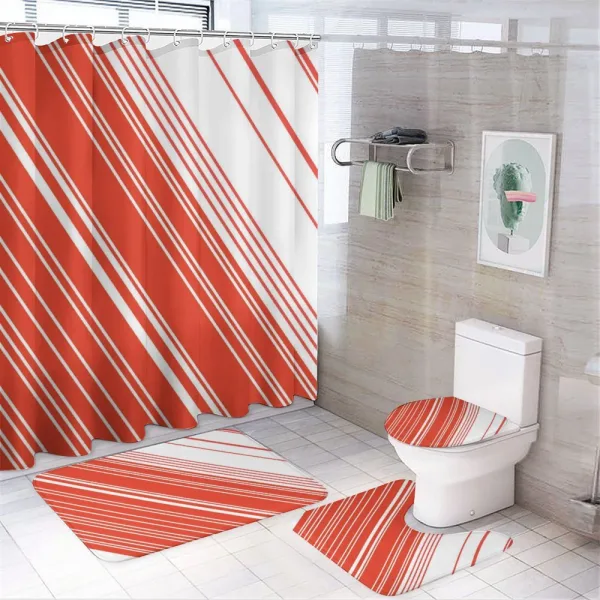 Barcode Lines Design on a shower curtain