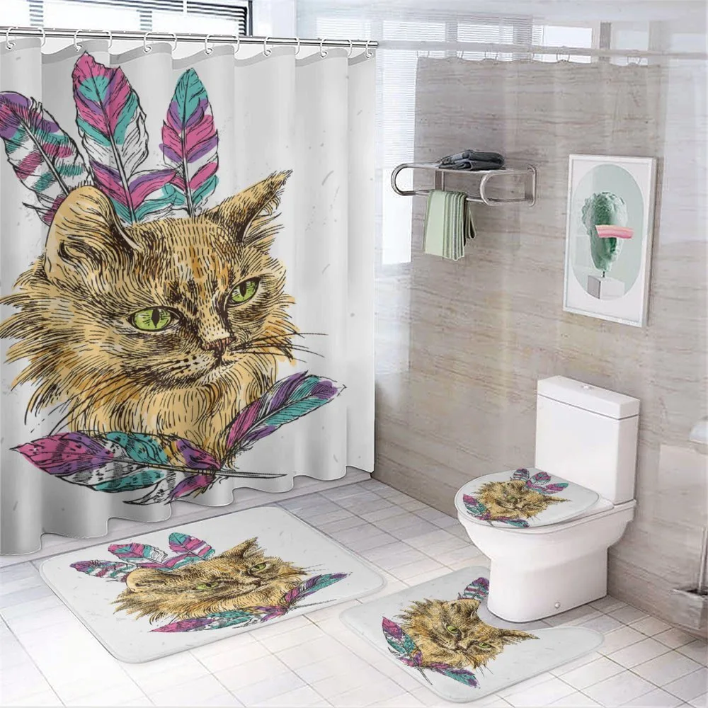Cat with Colorful Feathers — Your design