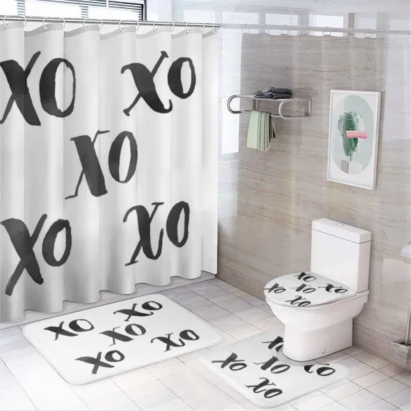 Classic Old Fashion Letters on a shower curtain