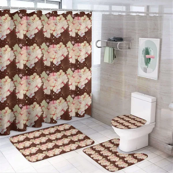 Exotic Dotted Backdrop on a shower curtain