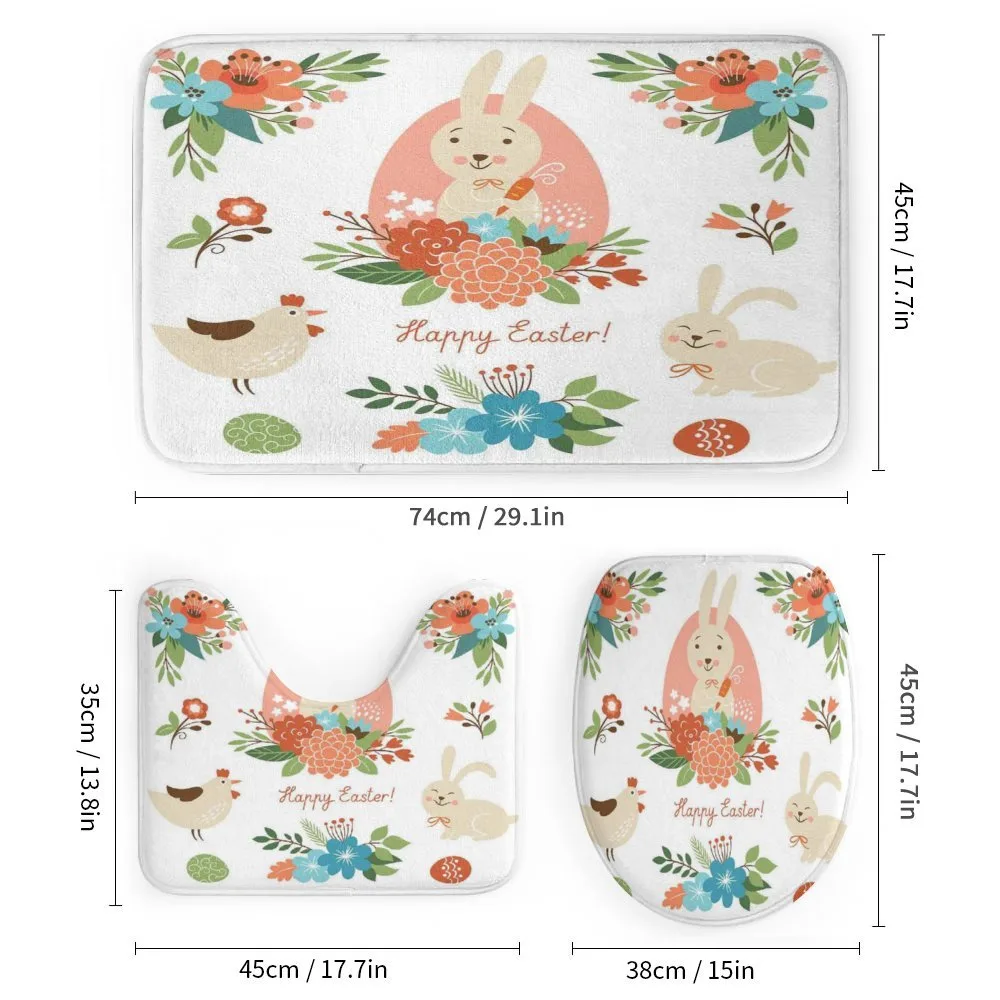 Pastel Bunny Flowers Cartoon — Detail 1
