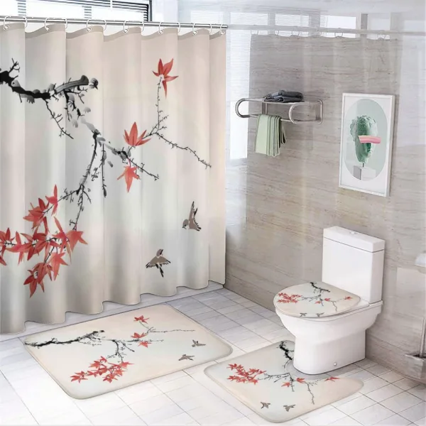 Romantic Spring Theme on a shower curtain